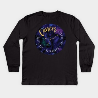 Cancer Zodiac Kids Long Sleeve T-Shirt